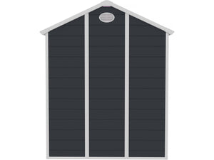 Casetta da giardino in resina "Texas" - 5,23 m² - Kit di ancoraggio incluso - Antracite