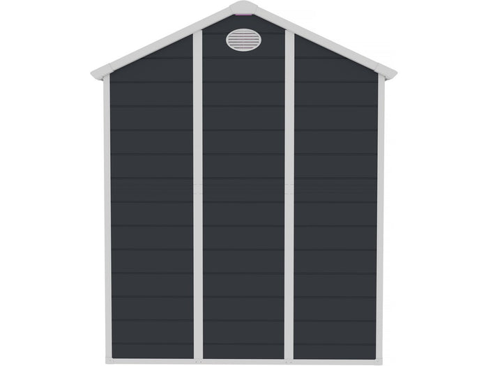 Casetta da giardino in resina "Texas" - 5,23 m² - Kit di ancoraggio incluso - Antracite