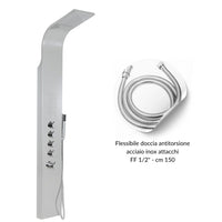 Colonna doccia termostatica siria 4 funzioni getto a cascata bocchette lombari *** finitura- cromo lucido, confezione 1