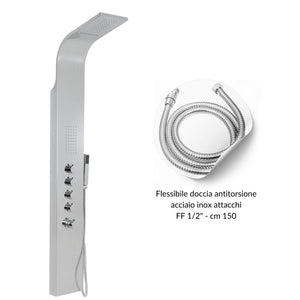 Colonna doccia termostatica siria 4 funzioni getto a cascata bocchette lombari *** finitura- cromo lucido, confezione 1