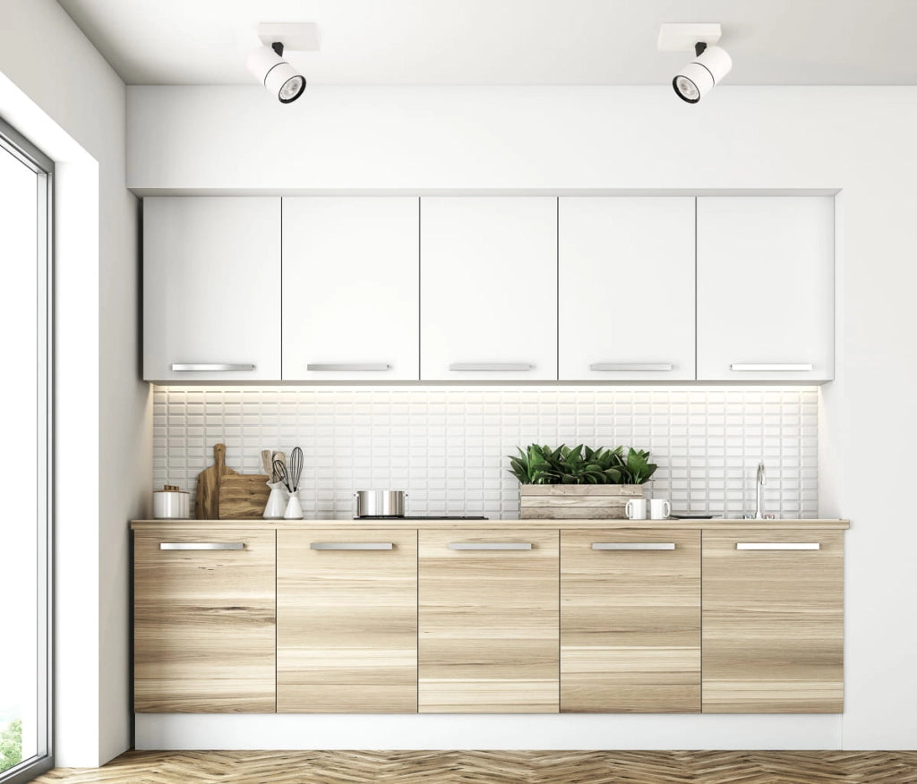 Faretto parete/soffitto Italux Laconi GU10 bianco/nero orientabile