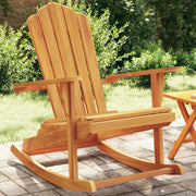 Sedia Dondolo Adirondack da Giardino in Legno Massello Teak 4008082