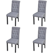 Sedie da Pranzo 4 pz Grigio Chiaro in Tessuto cod mxl 15172