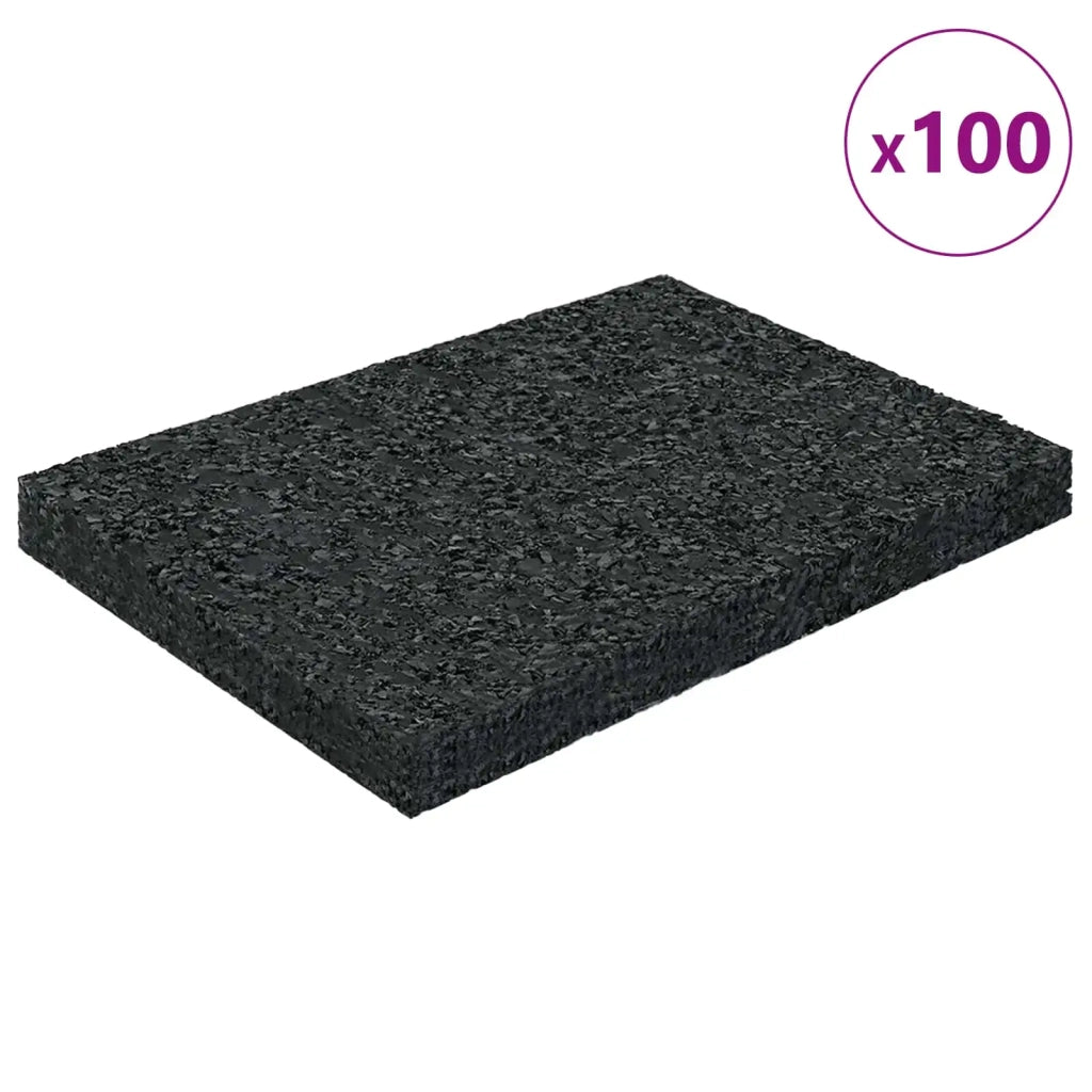 Pad per patio in granuli di gomma Nero 6 x 9 x 0,8 cm Gomma CFW9880506