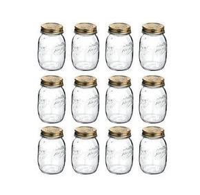 12 BARATTOLI 500 CC BORMIOLI VASO PER CONSERVE CON 12 TAPPI INCLUSI