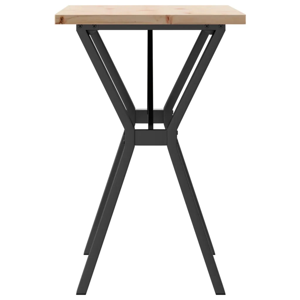 Tavolo da Pranzo | Tavolo da cucina Telaio a Y 80x50x75,5 cm Legno Pino e Acciaio