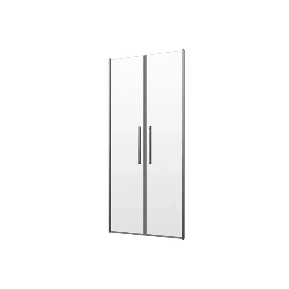 Porta doccia 90cm apertura saloon con profili cromati e vetro da 6mm trasparente h195 | Elba