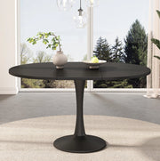 Tavolo da pranzo ovale allungabile in MDF nero; design moderno per cucina e soggiorno