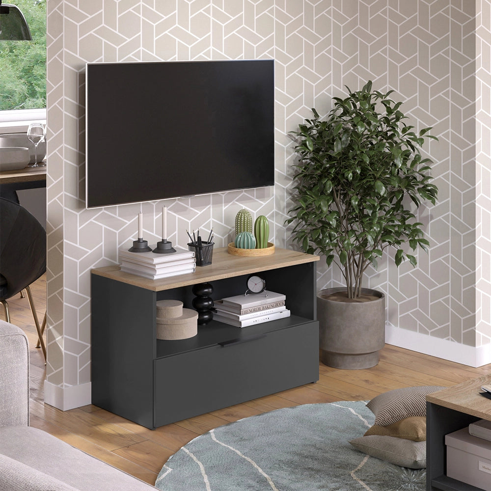 Vicco Credenza Antracite/Sonoma 80 x 50 cm con 1 scomparto chiuso