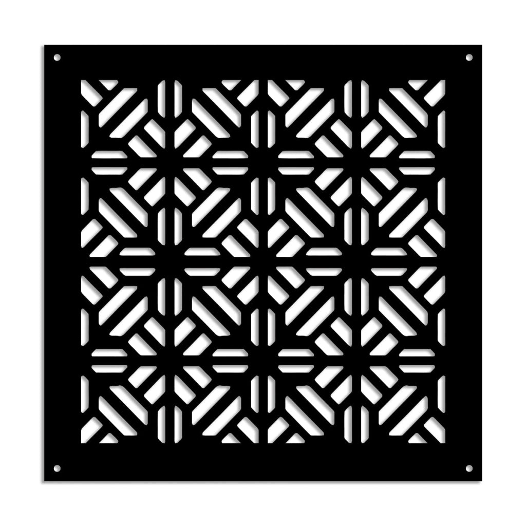 STOCCOLMA - Pannello in PVC traforato - Parasole Misura: 73x73 cm, Colore: nero