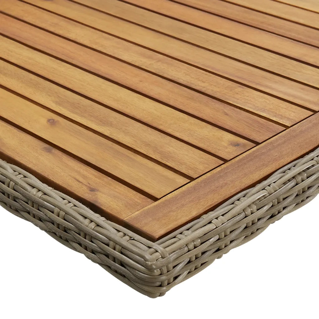 Tavolo da Giardino Marrone 200x100x74 cm in Polyrattan 310143