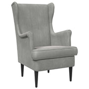 Poltrona Grigio Chiaro Velluto