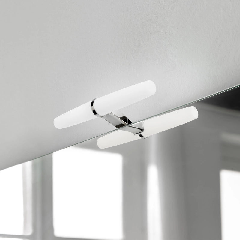 Specchio da bagno Zeus con Illuminazione LED decorativa e cornice nera, diametro 80 cm, AC 230V 50Hz, 12W, Alluminio e..