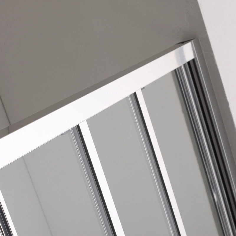 Porta nicchia doccia 90 cm tre ante trasparenti