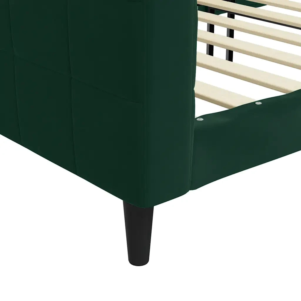 Letto da Giorno Verde Scuro 90x200 cm in Velluto 354010