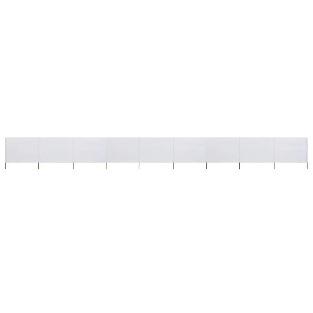 Schermo divisorio in tessuto a 9 pannelli 1200 x 160 cm bianco sabbia 02_0008861