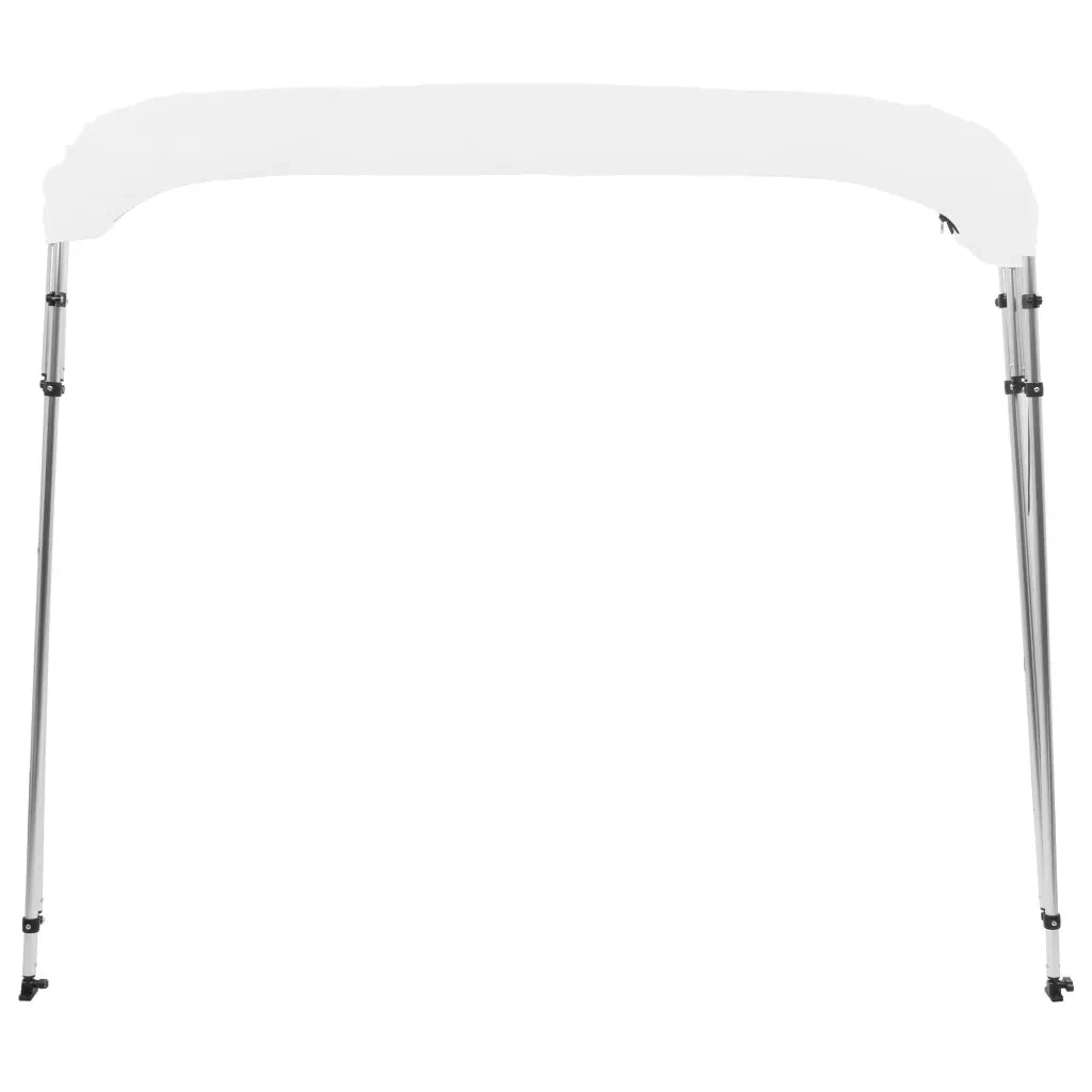 Bimini di Prua con Tendalino a 4 Archi Bianco 243x180x137 cm