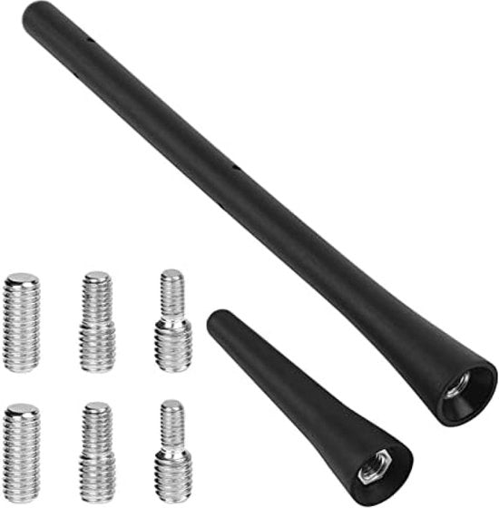 Antenna universale, sostitutiva, inclusa antenna e antenna corta, con viti adattatori M4, M5, M6