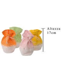 Set 16 Sacchetto in Tessuto 17 cm x 9 Ø
