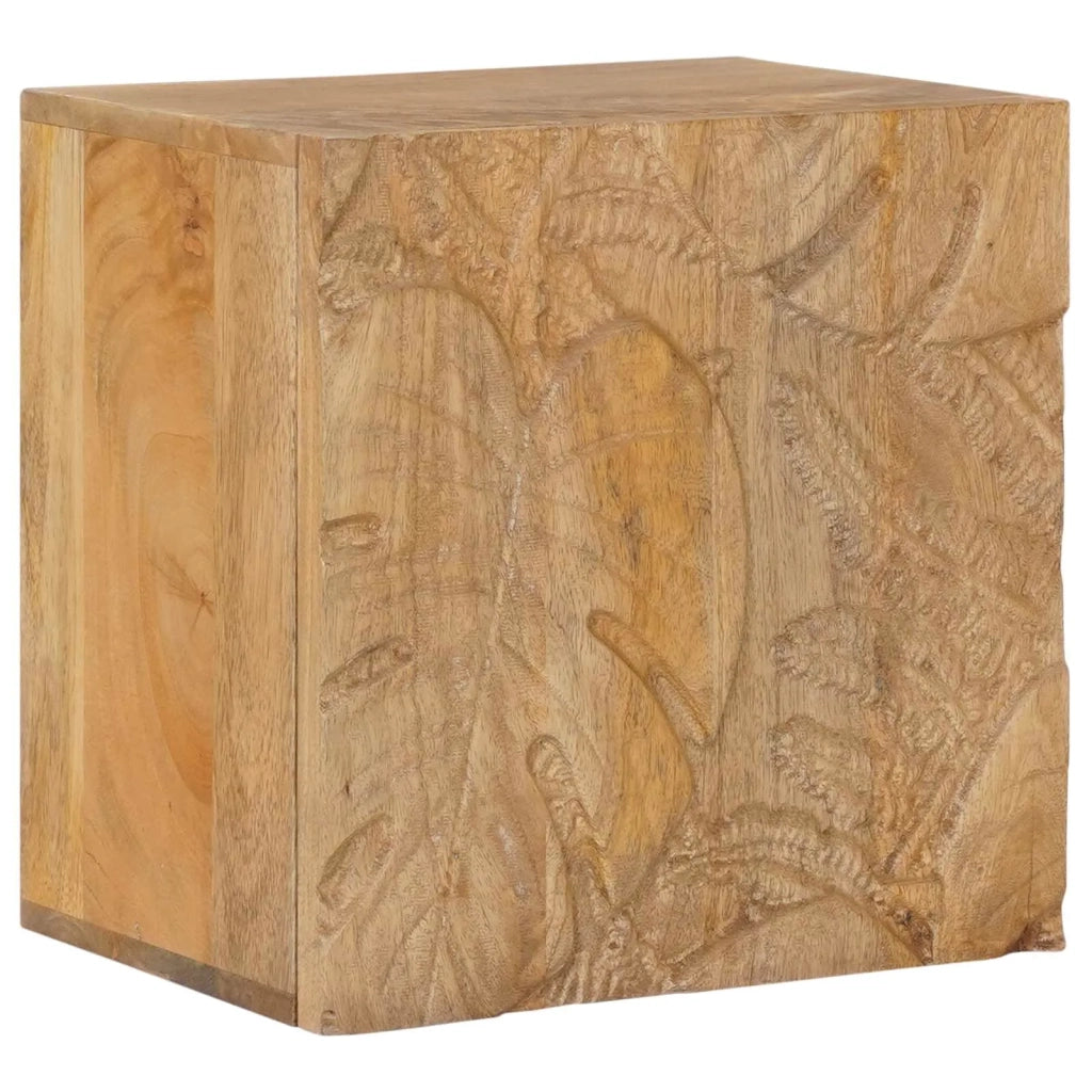 Comodino a muro fatto a mano Marrone Teak 40x30x40 cm 42020118