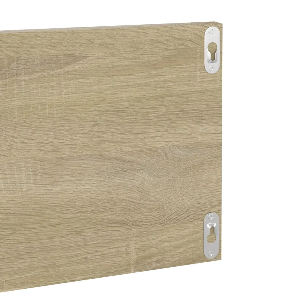 Mensole a Muro 4pz Rovere Sonoma 80x11,5x18cm Legno Multistrato 807340