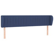 Testiera | Testata ad Orecchio Blu 203x23x78/88cm in Tessuto