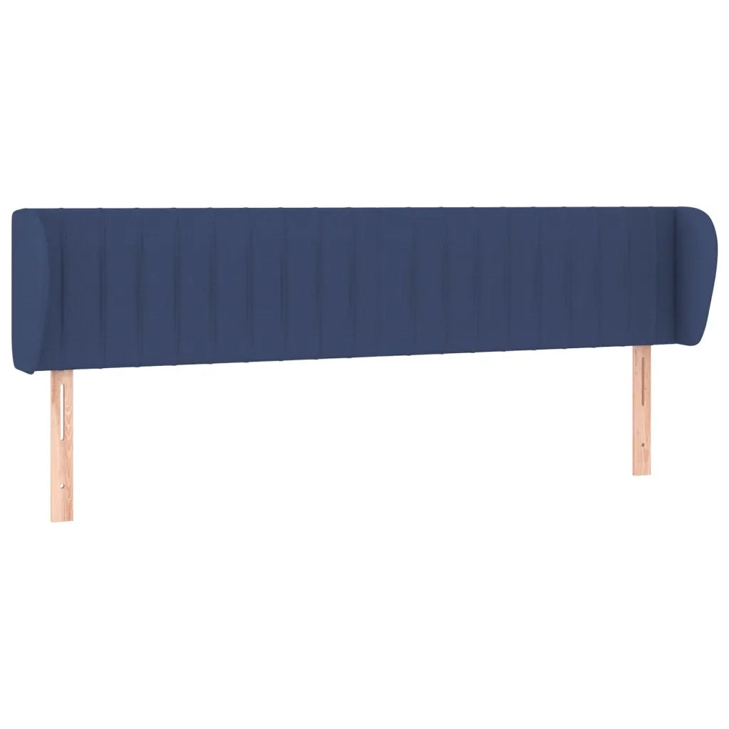 Testiera | Testata ad Orecchio Blu 203x23x78/88cm in Tessuto
