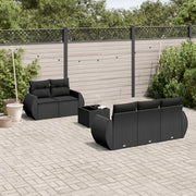Set Divano da Giardino 6 pz con Cuscini Nero in Polyrattancod mxl 111244