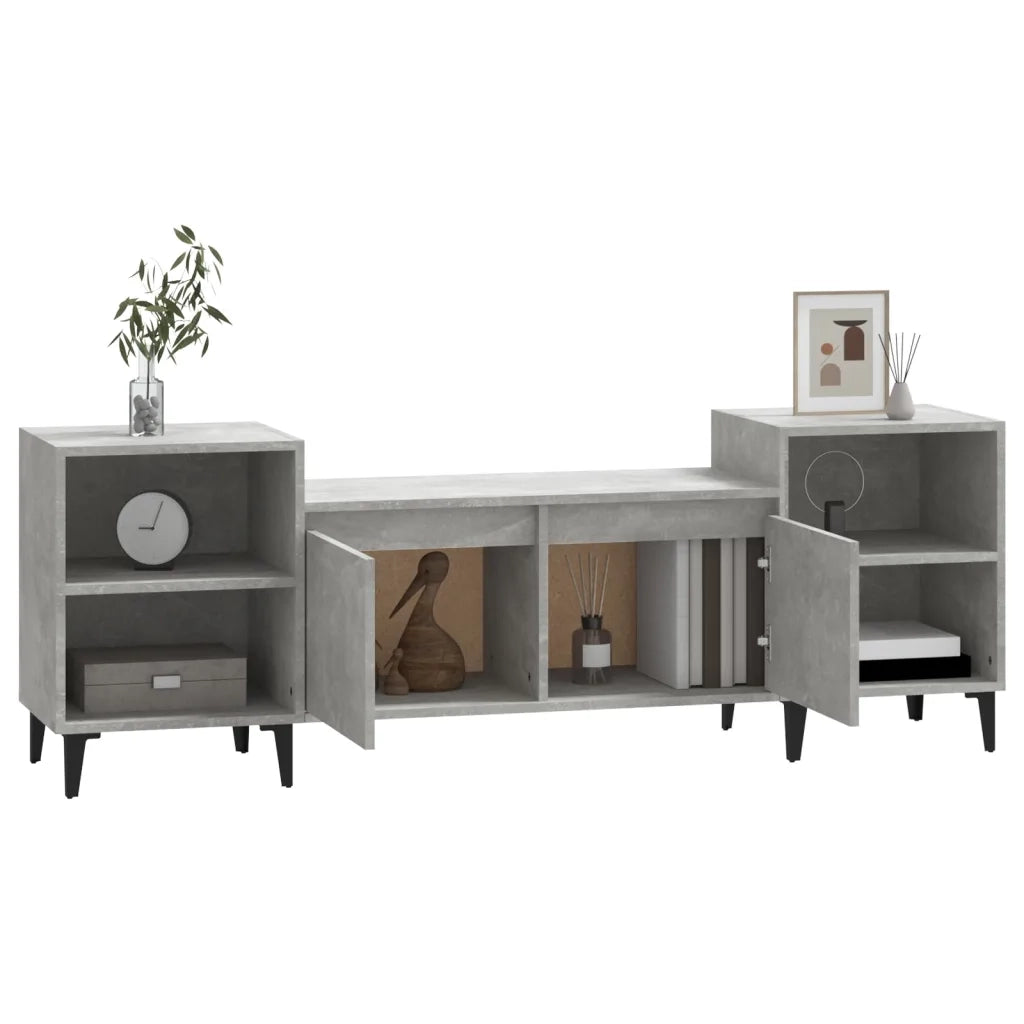 Mobile per TV Grigio Cemento 160x35x55 cm Legno Multistrato 821200