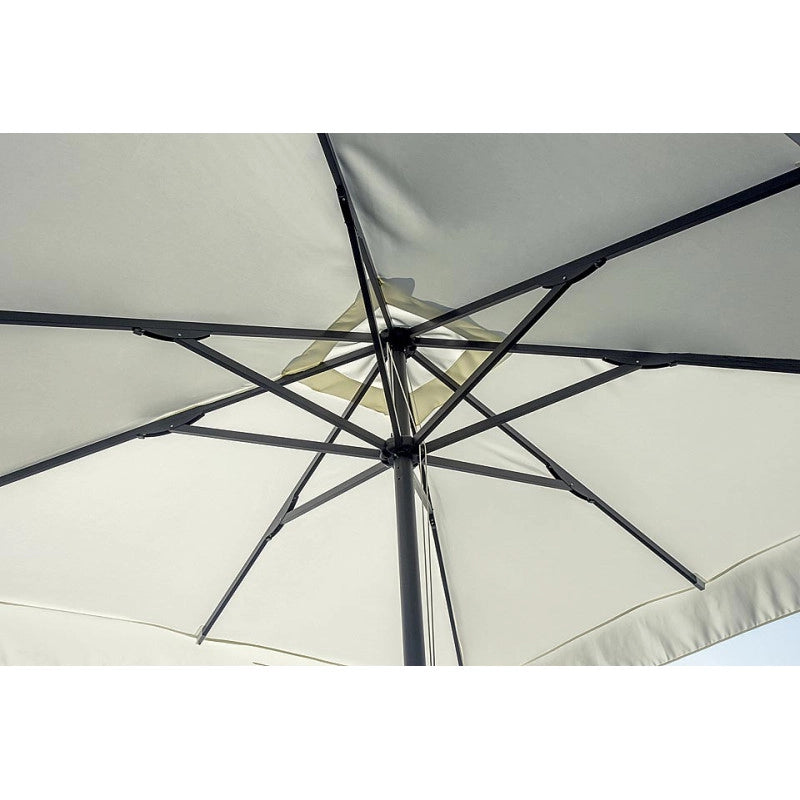 Ombrellone Quadrato 3X3 Fusto Antracite Poliestere Ecru' Moia