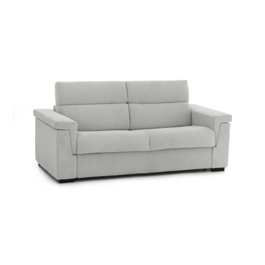 Benedetto, Divano Letto 3 Posti Sfoderabile Made in Italy, 225x95 cm Grigio Chiaro