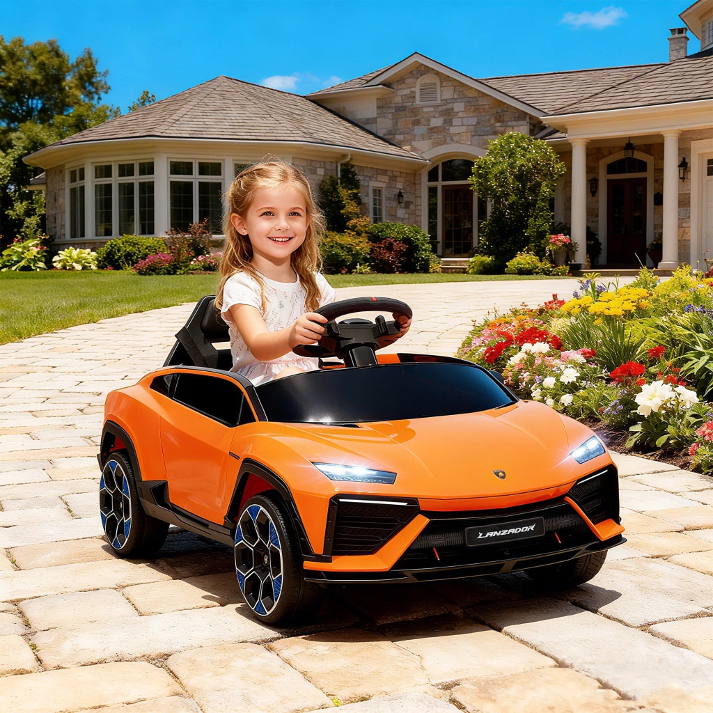 Auto Bambini Elettrica Lamborghini ¨C Zephmum ¨C Arancione 101.5x49x43 cm