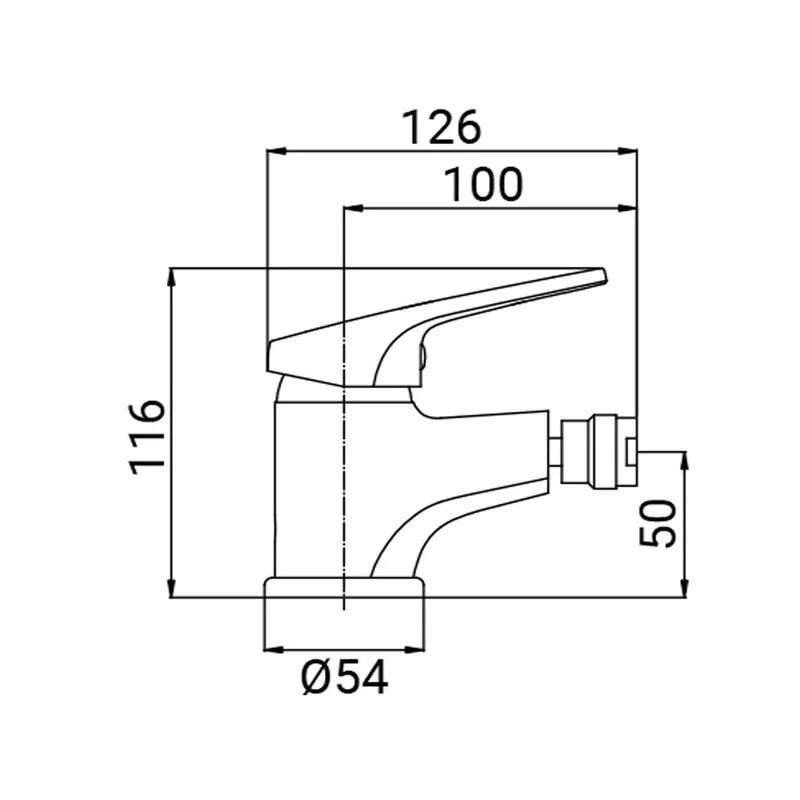 Miscelatore serie mia per bidet cromato