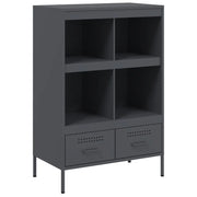 Credenza | Madia | Buffet da pranzo | Armadio da pranzo Antracite 68x39x101,5 cm Acciaio