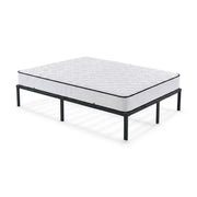 Struttura Letto Pieghevole in Metallo con Materasso Rete a Doghe 120x200 cm Nero Letto per Ospiti 9 Gambe 20 Doghe