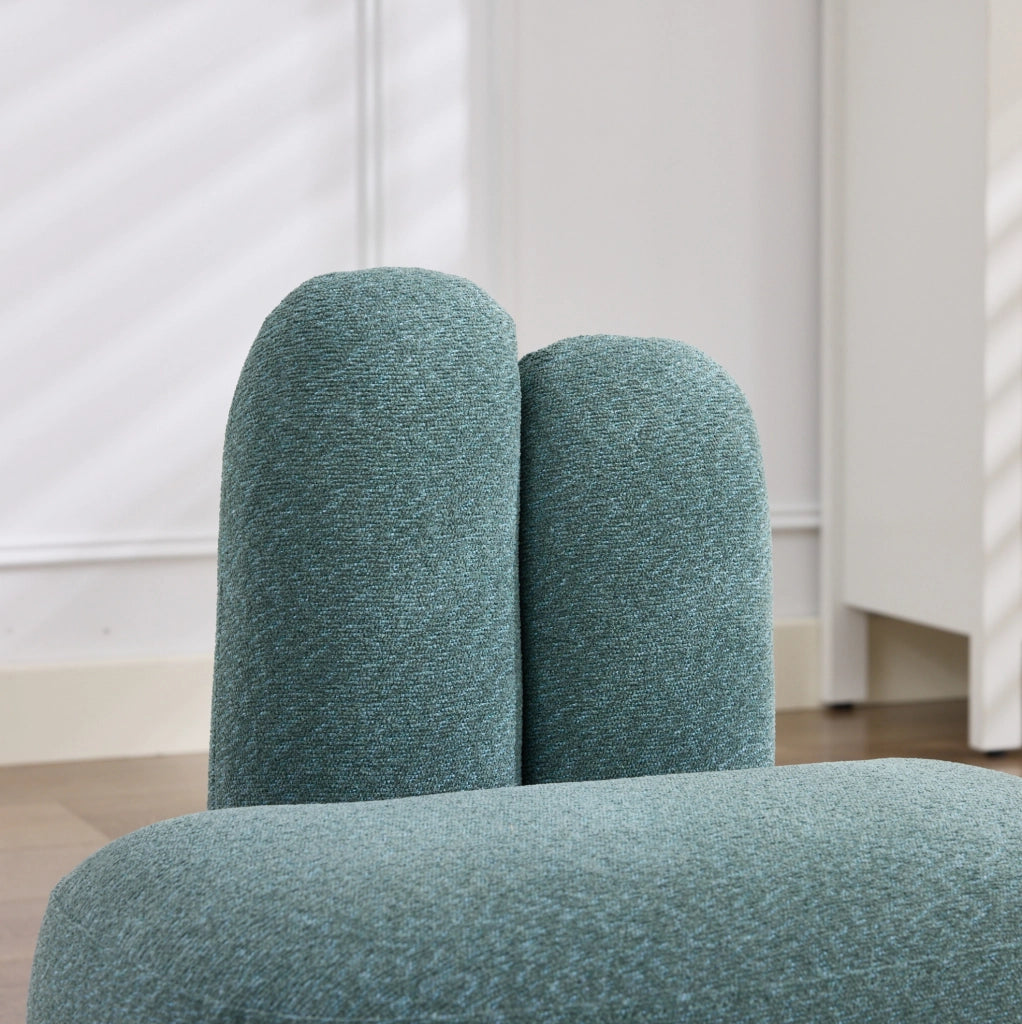 Pouf a forma di coniglio in tessuto verde; 6;2 kg; per seduta e poggiapiedi