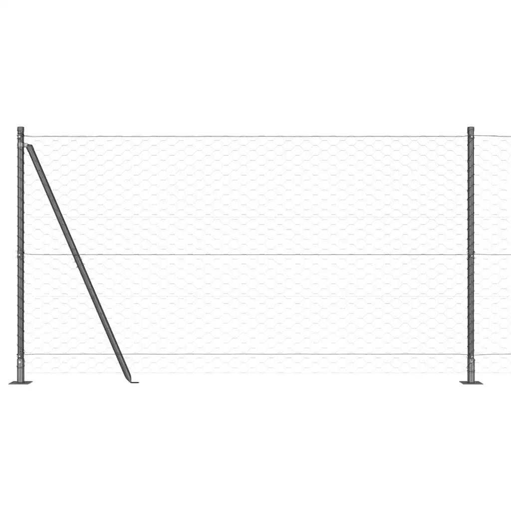 Palo della recinzione Grigio 10 x 1,2 m (rete da 50 mm)