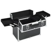 Valigia per Cosmetici 38x23x34 cm Nera in Alluminio CFW5290543