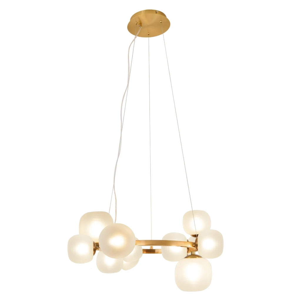 LÚZETE - LÁMPARA DE TECHO 11 LUCES HIERRO DORADO NICOLETTA