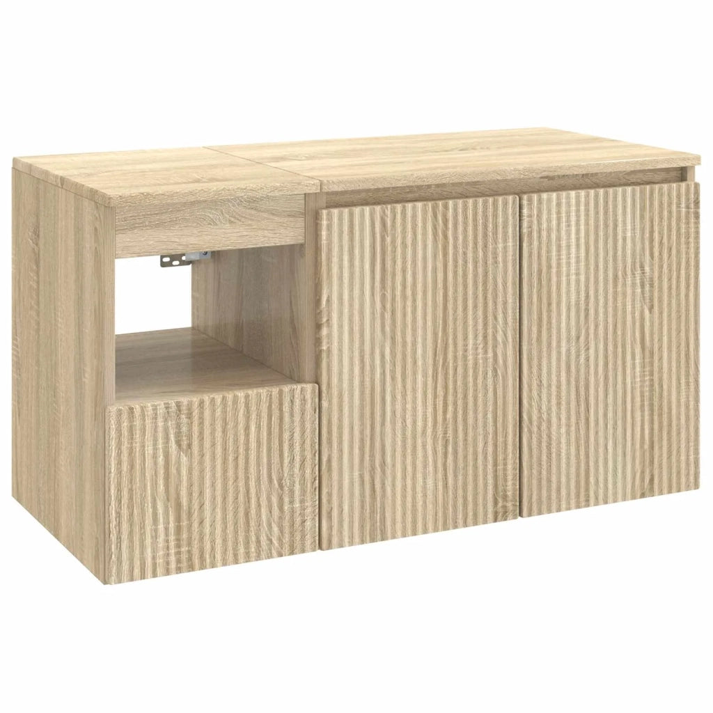 Set di mobili per il bagno 2 pz Rovere Sonoma 3404116