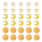 Kralen 30 pezzi - Pastello celeste Bolkralen/Sterkralen/Maankralen - 16-24 mm - per gioielleria - Decorative kralen - Sieradenkralen