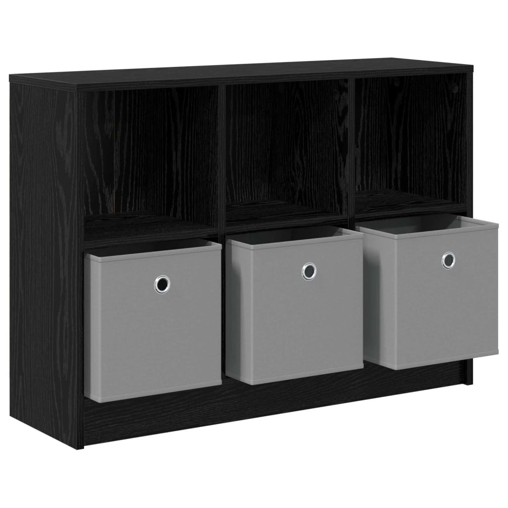 Credenza con cassetto Rovere Nero 88,5 x 27,5 x 63,5 cm 8000509