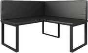 panca ad angolo Ravon, Nero, 120 x 120 cm