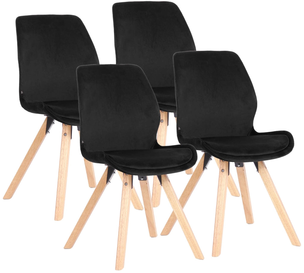 4er Set Stuhl Luna Samt