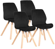 4er Set Stuhl Luna Samt
