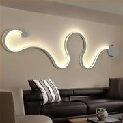 Applique moderno LED 28W CCT 3 STEP da 3000K a 6500K bianco lampada curva snake luce parete muro soggiorno camera letto 230V