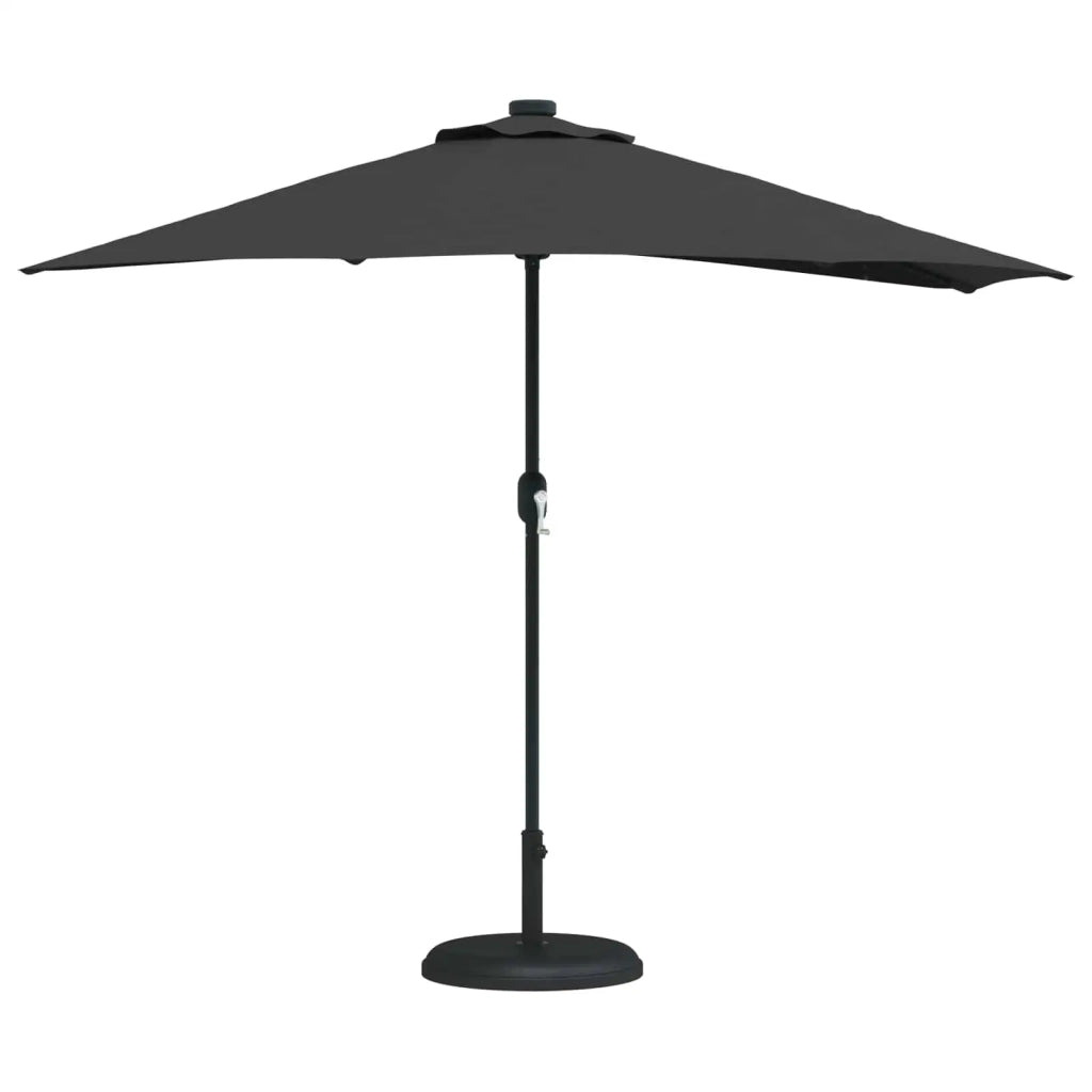 Ombrello da giardino Nero 294 x 150 x 224 cm 42003273
