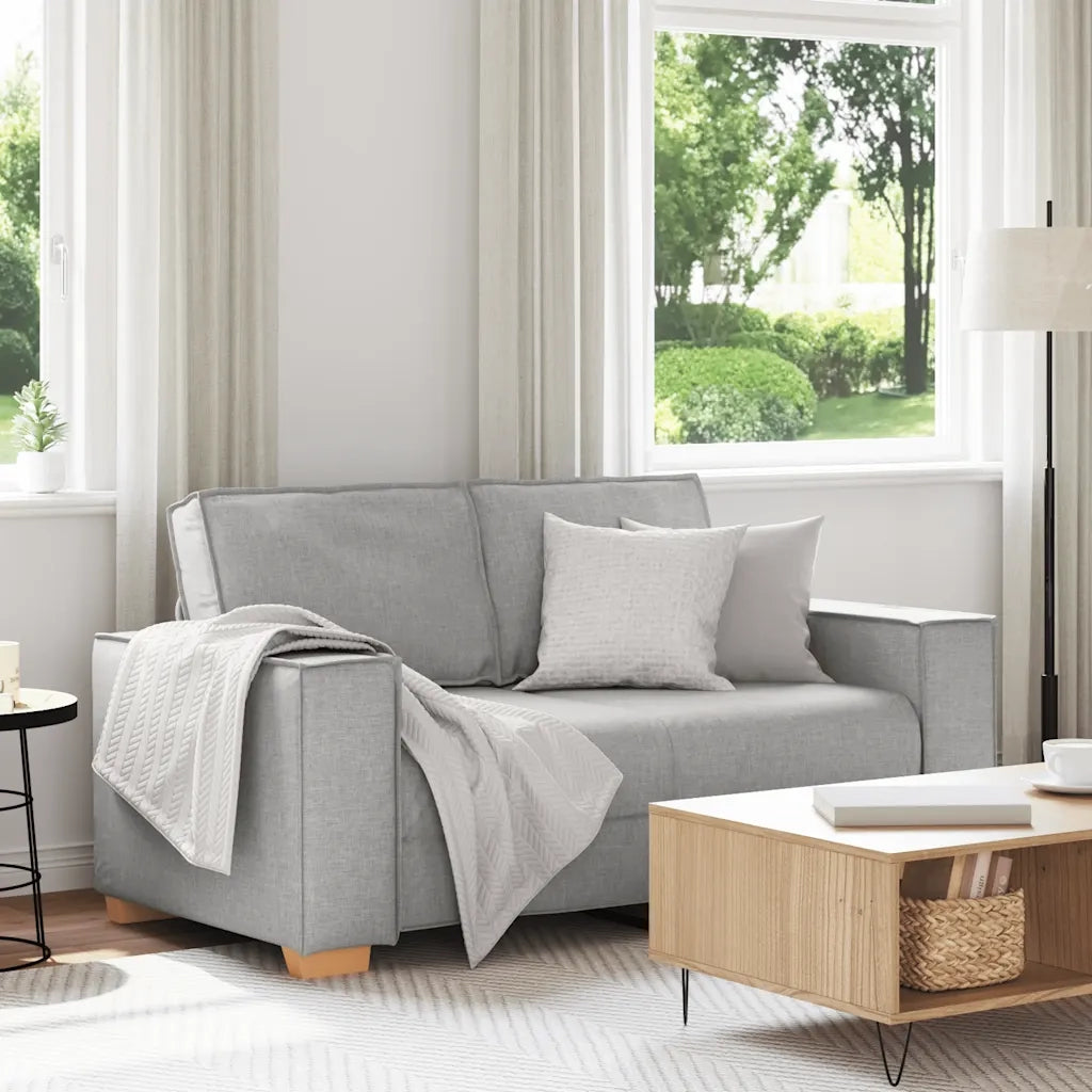 Divano a 2 posti Grigio nuvola 160x78x84 cm in tessuto 4104978