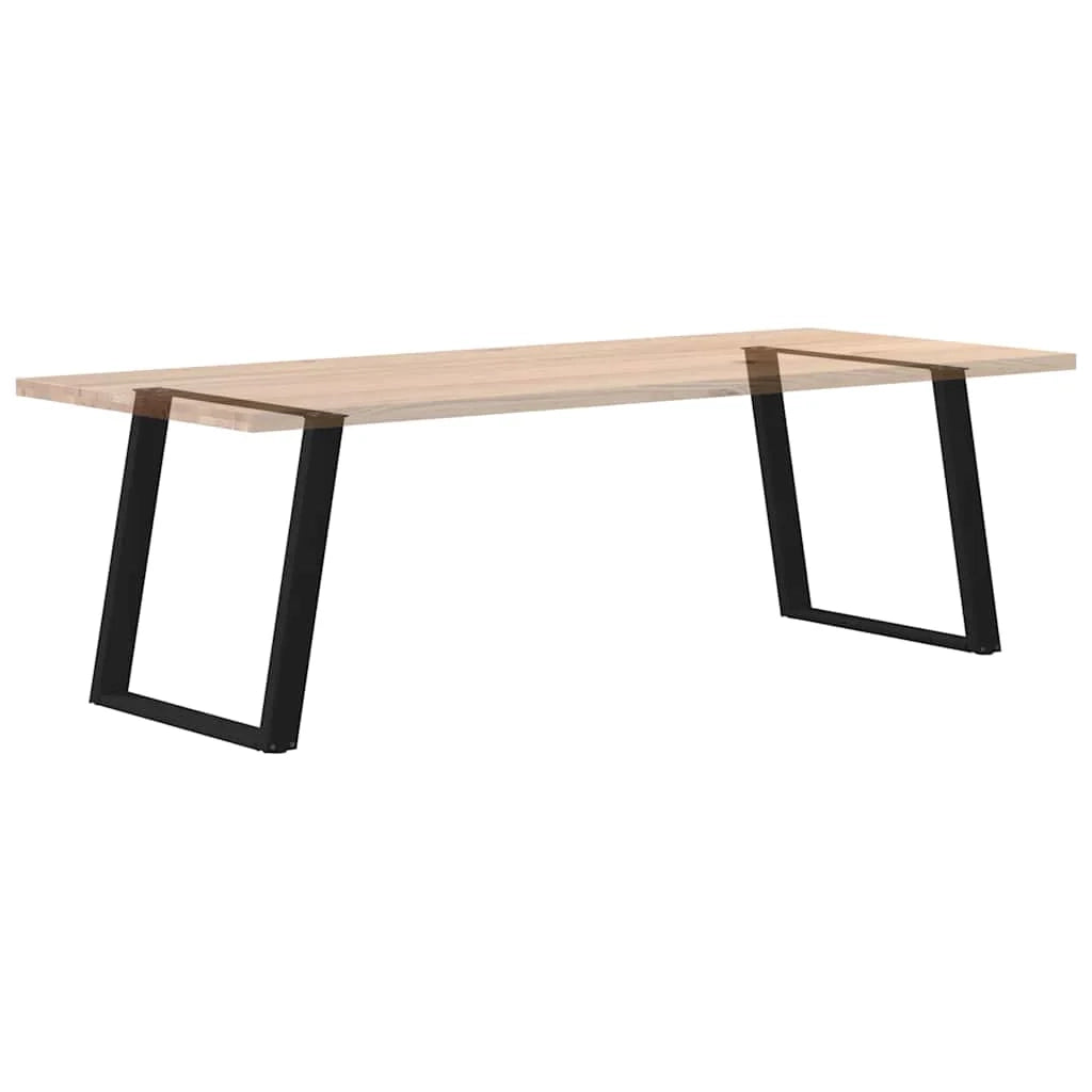 Set di 2 gambe per tavolo da pranzo a forma di U 70 x 72 cm design moderno e solido con stabilità regolabile acciaio nero 02_0057072