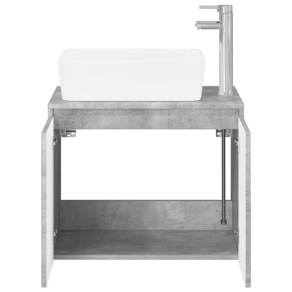 Set di mobili per il bagno Grigio Cemento Legno ingegnerizzato 3404333